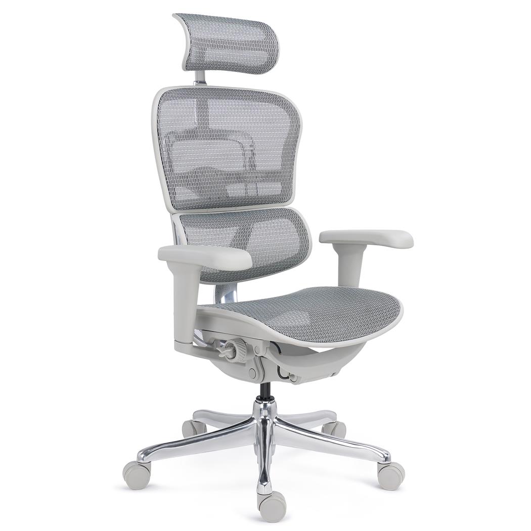 Sedia Ergonomica ERGOULTRA GREY, Completamente Regolabile, Ottima Qualità, in Rete Grigia
