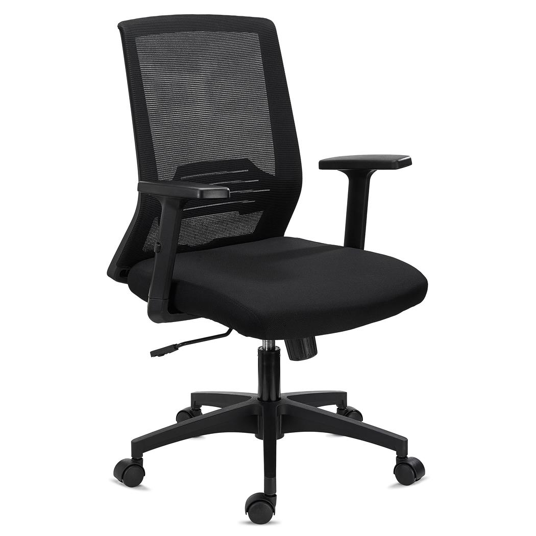 DEMO# Sedia da Ufficio ACTIVE, Supporto Lombare, Braccioli Regolabili, Nero