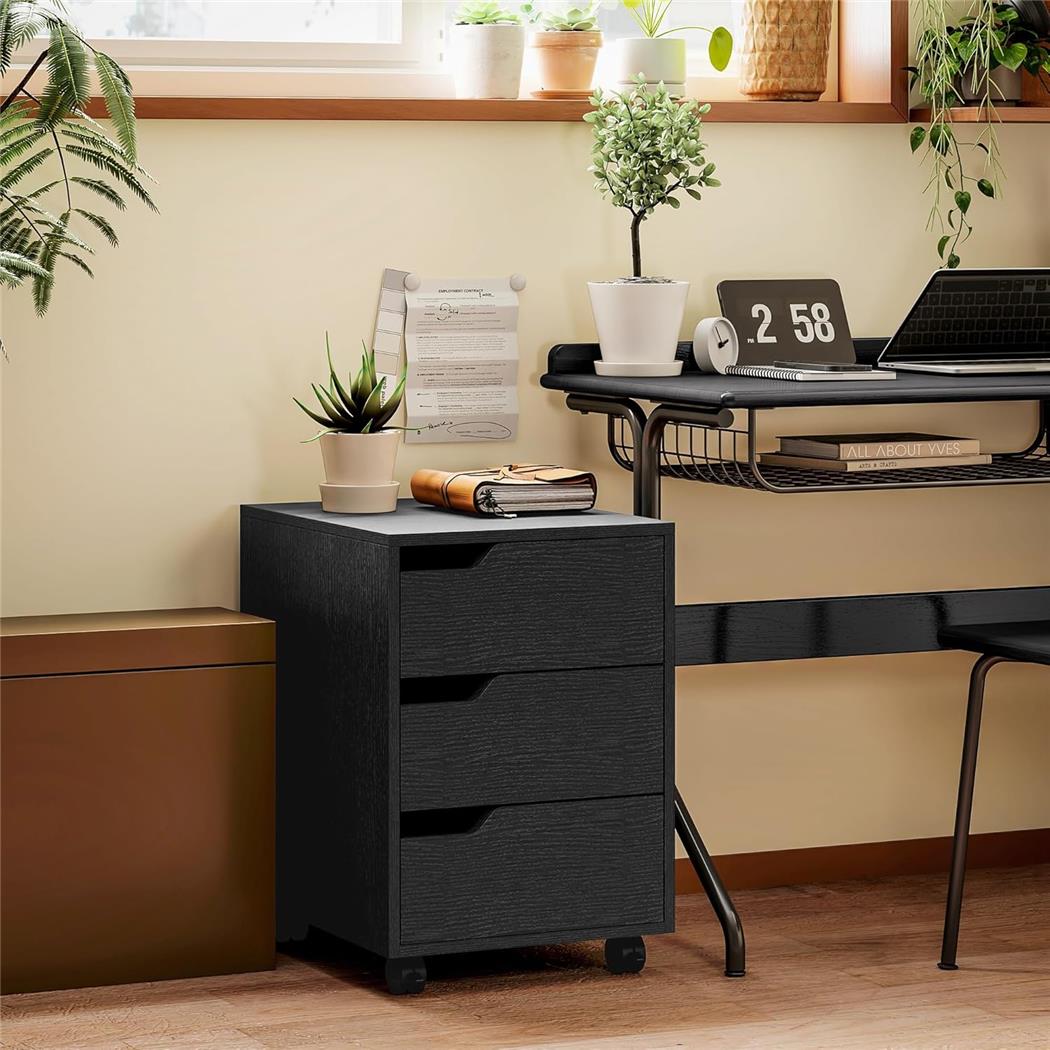 Cassettiera con Ruote YOKU, 40x50x57,5 cm, in Nero