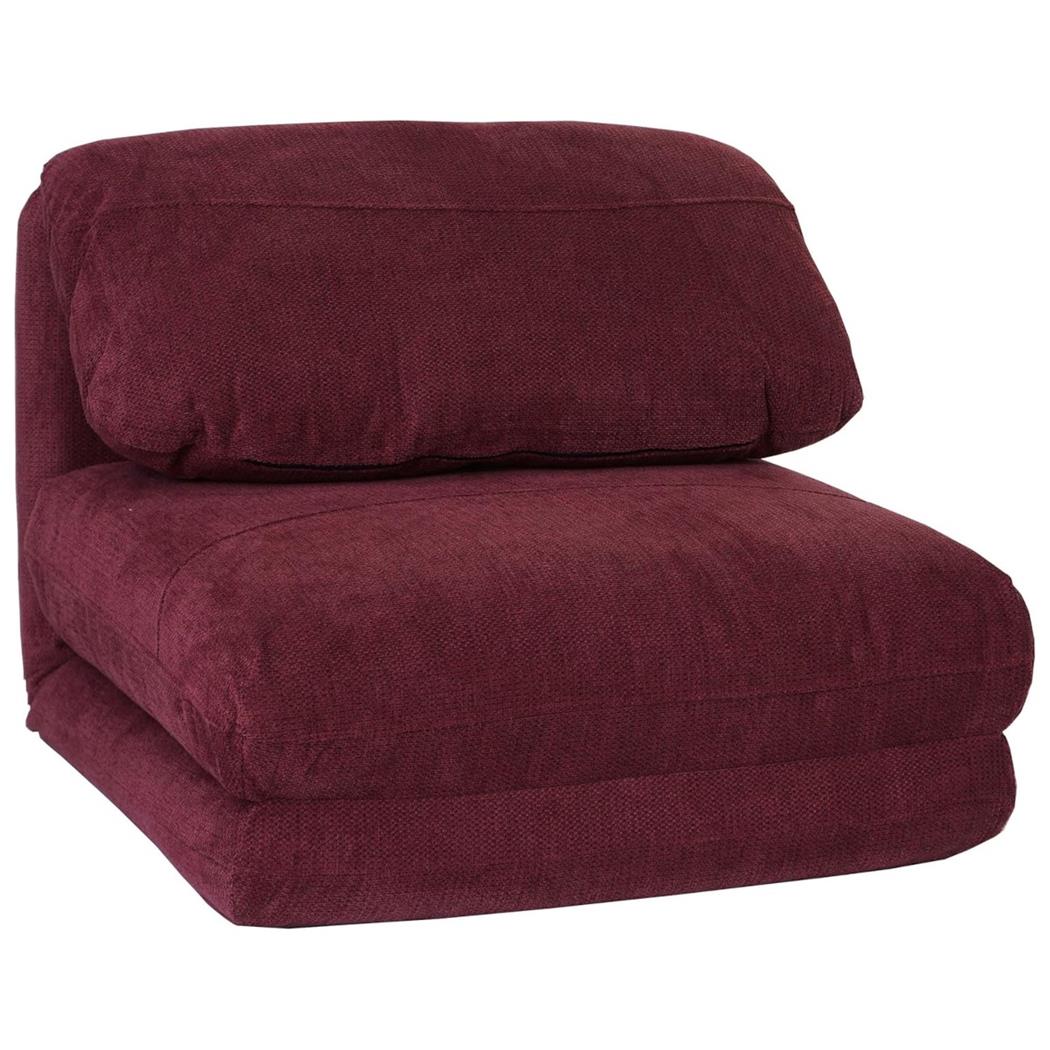 Poltrona NANTES, Trasformabile in Letto, Apertura Rapida, in Tessuto Bordeaux