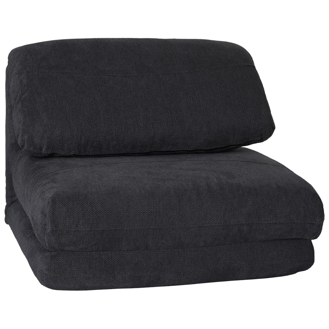Poltrona NANTES, Trasformabile in Letto, Apertura Rapida, in Tessuto Grigio Scuro