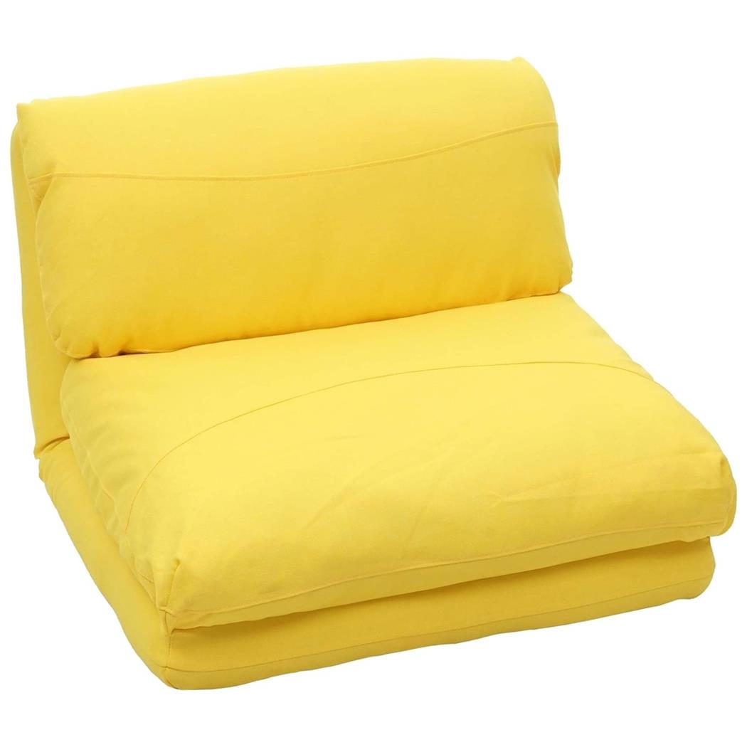 Poltrona NANTES, Trasformabile in Letto, Apertura Rapida, in Tessuto Giallo