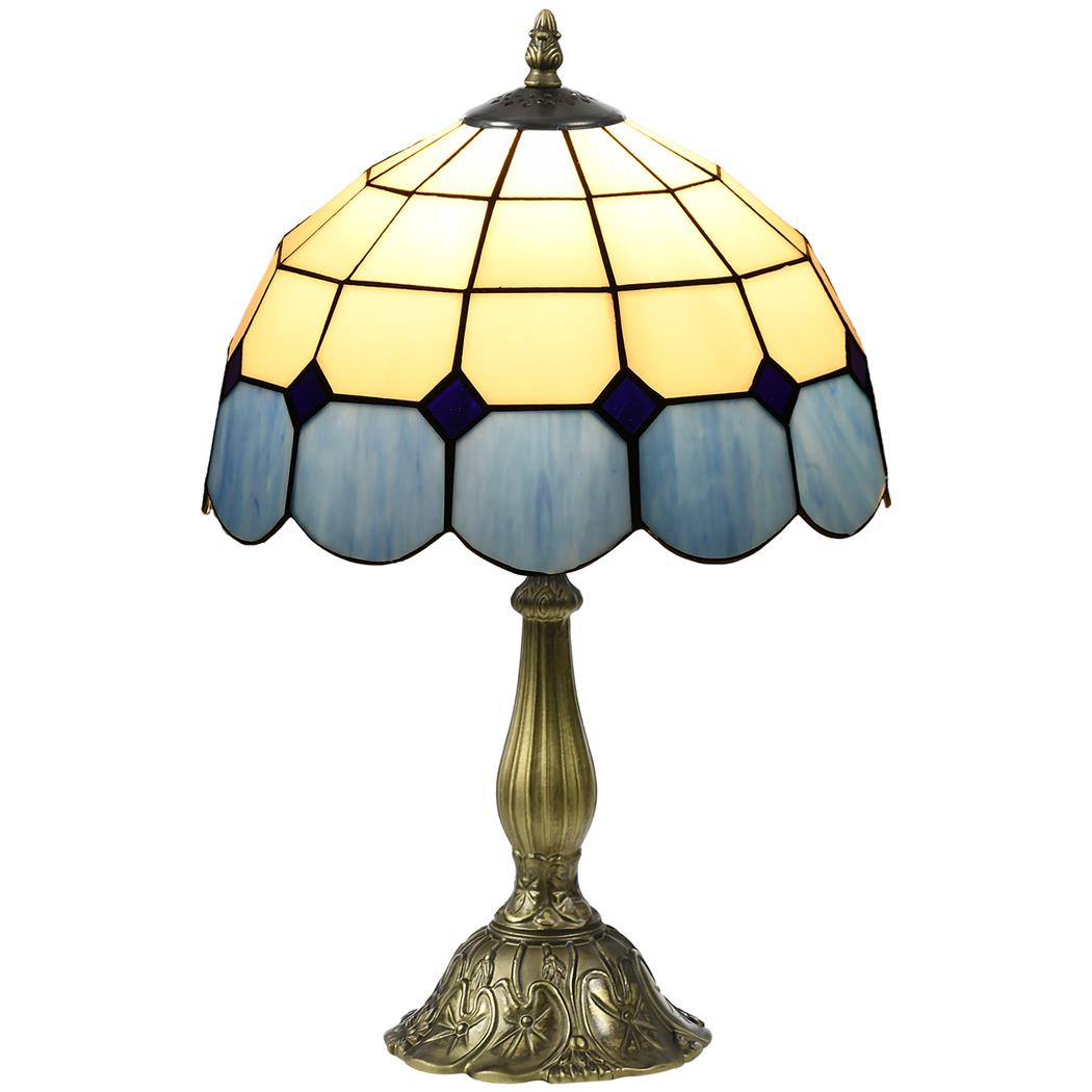 Lampada per Ufficio AMBAR, Stile Classico, Fatta a Mano, colore Blu
