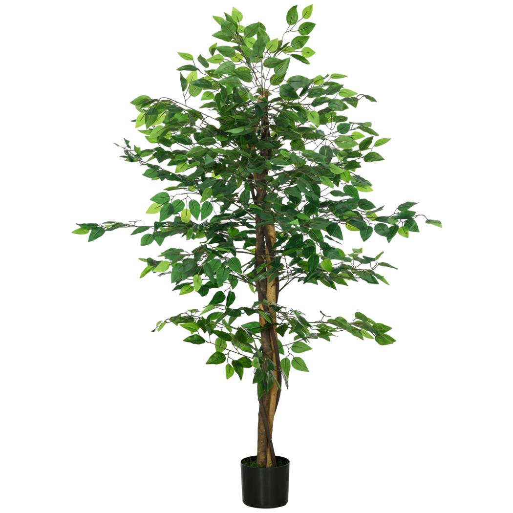 Pianta per Ufficio VIRA, Ficus alto 150cm, con 882 Foglie, Verde