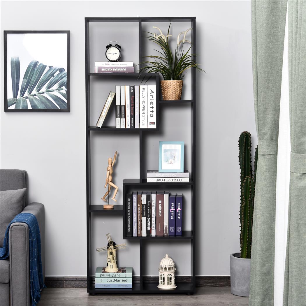 Libreria DISA, Stile Moderno, 70x24x178cm, in Legno Colore Nero