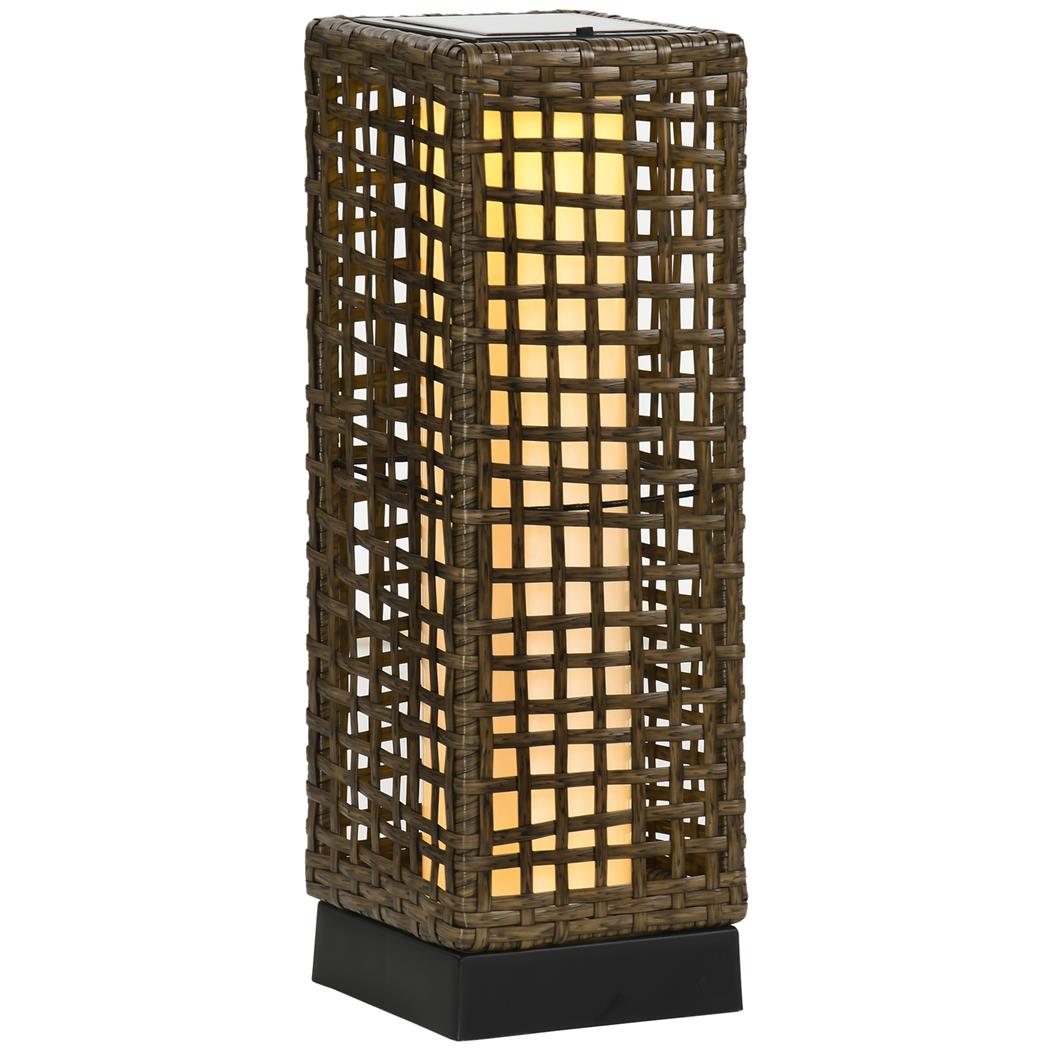 Lampada Solare per Ufficio NEXO, Con Pannello di Ricarica, Altezza 46cm, colore Marrone
