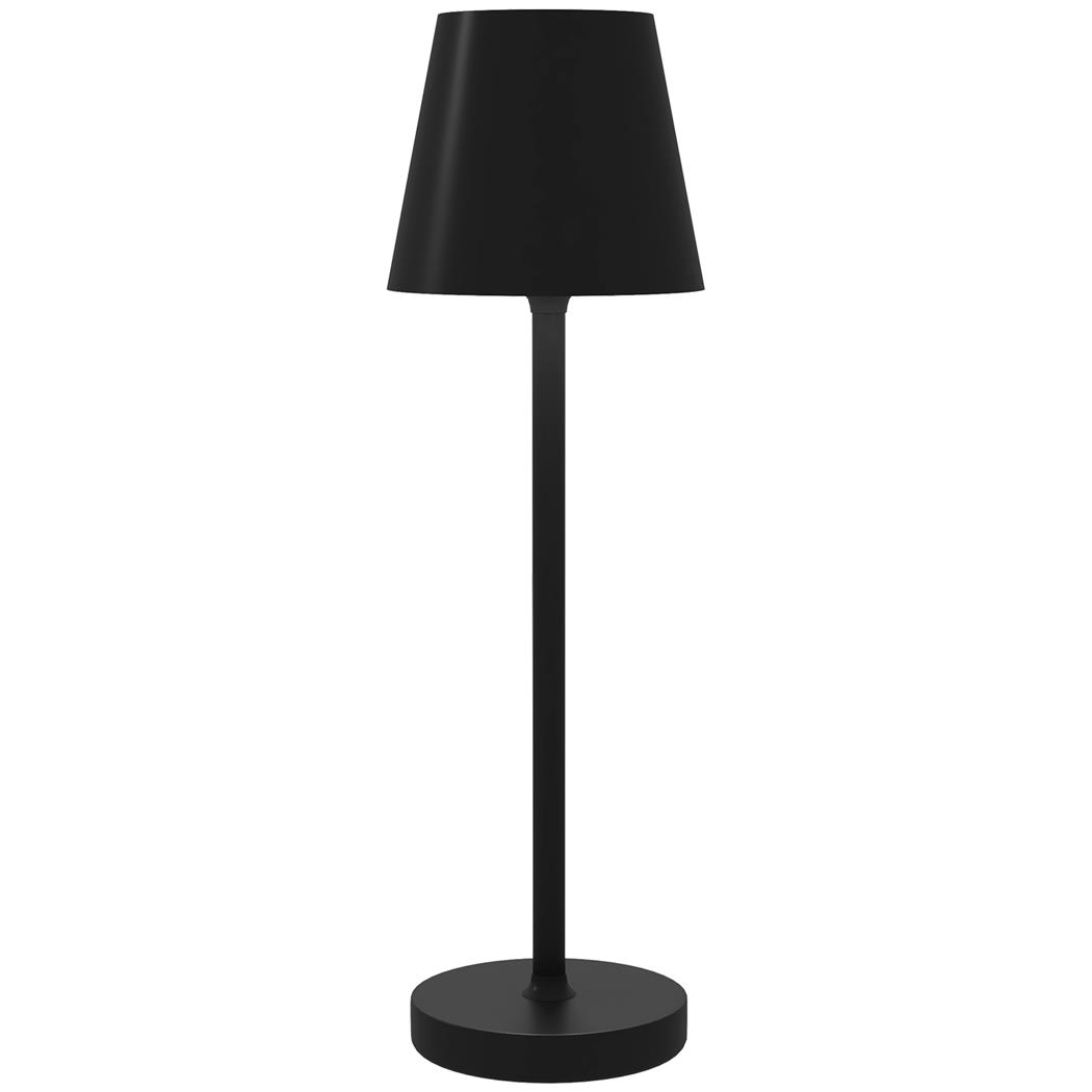 Lampada per Ufficio ALVA, Portatile con Batteria Ricaricabile, in Acrilico e Metallo, Nero