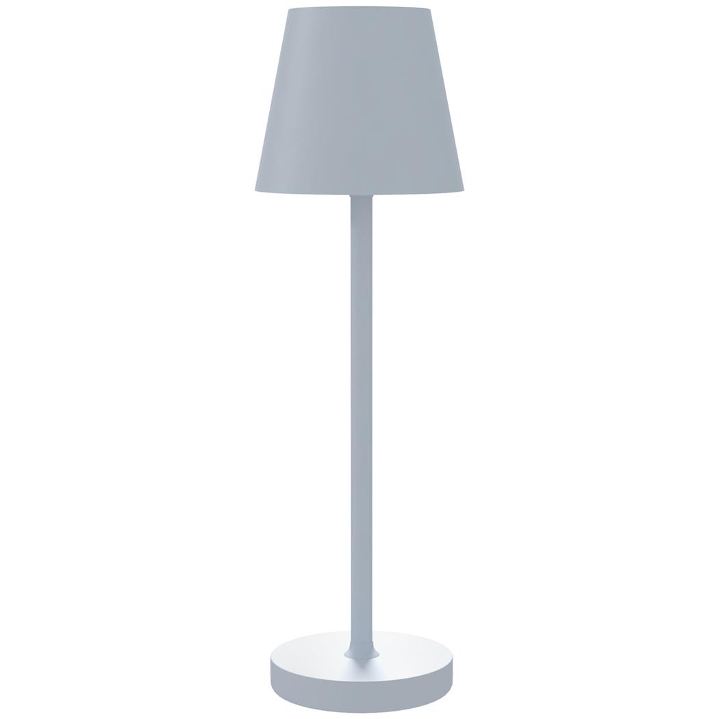Lampada per Ufficio ALVA, Portatile con Batteria Ricaricabile, in Acrilico e Metallo, Grigio
