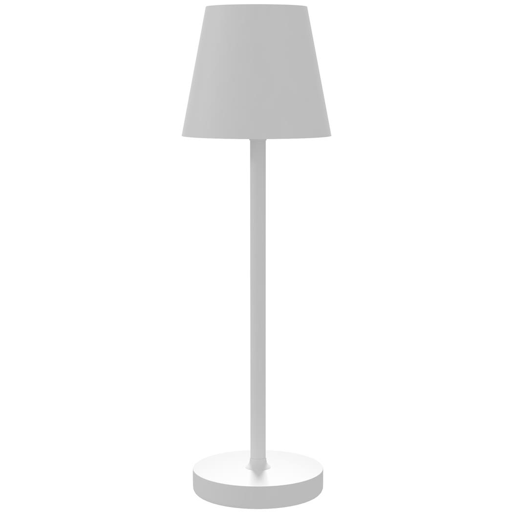 Lampada per Ufficio ALVA, Portatile con Batteria Ricaricabile, in Acrilico e Metallo, Bianco