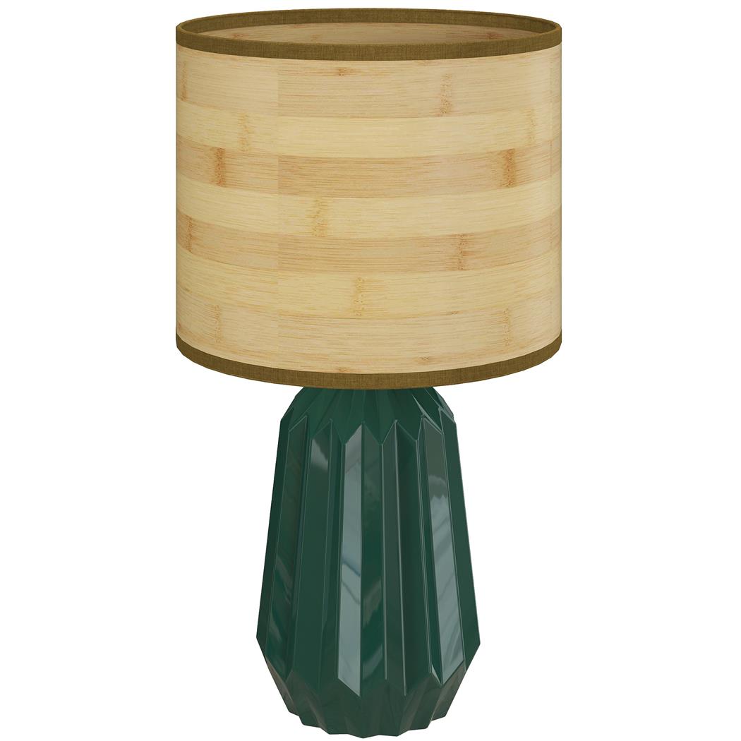 Lampada per Ufficio ELION, Stile Retrò, Base in Ceramica colore Verde