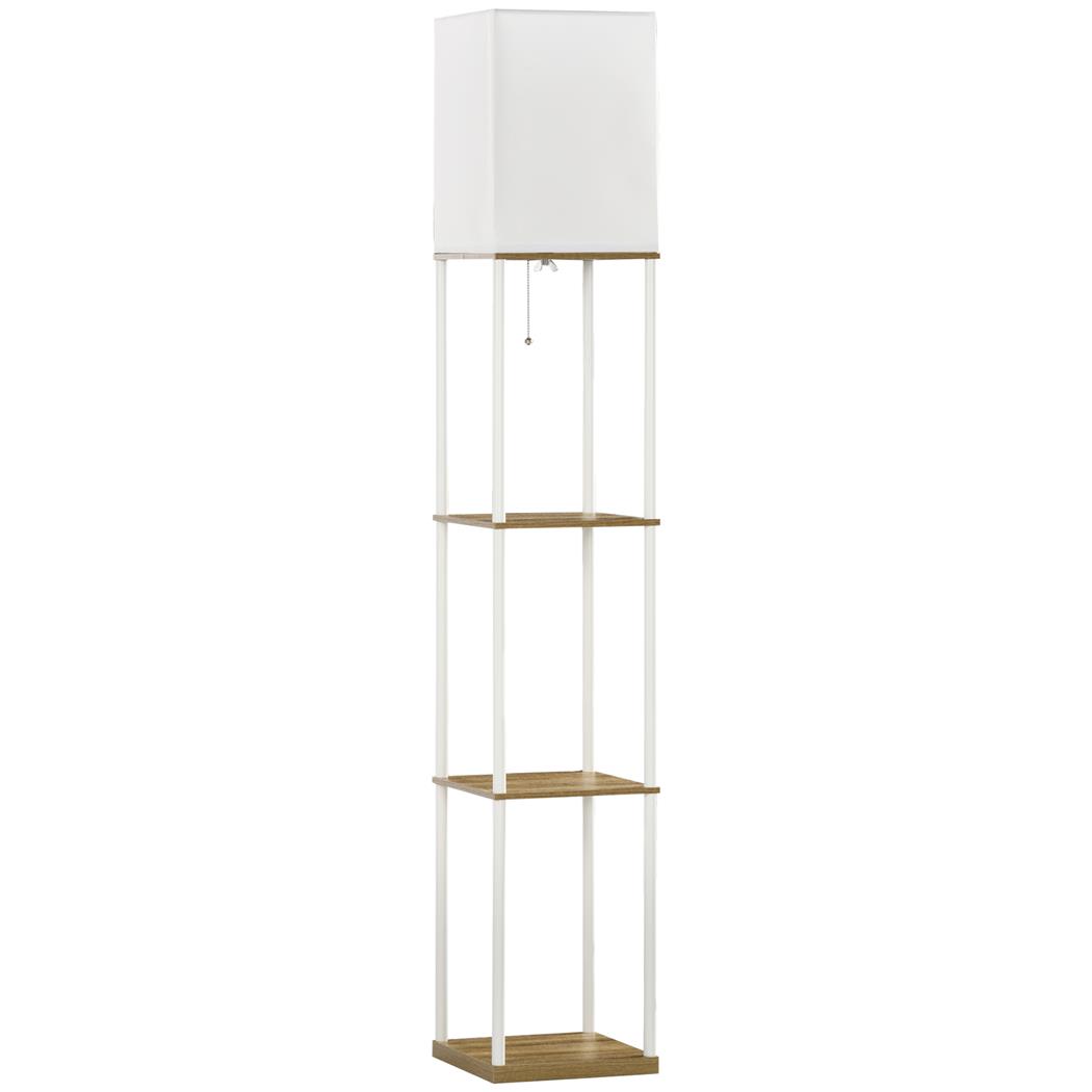 Lampada per Ufficio LUXOR, 3 Scomparti, Paralume in Tessuto, colore Bianco