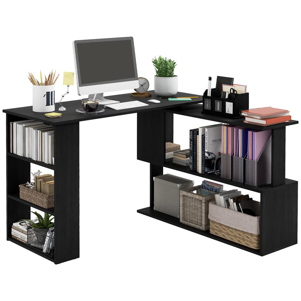 Scrivania di Design NOEMI, 3 combinazioni possibili, Legno Nero