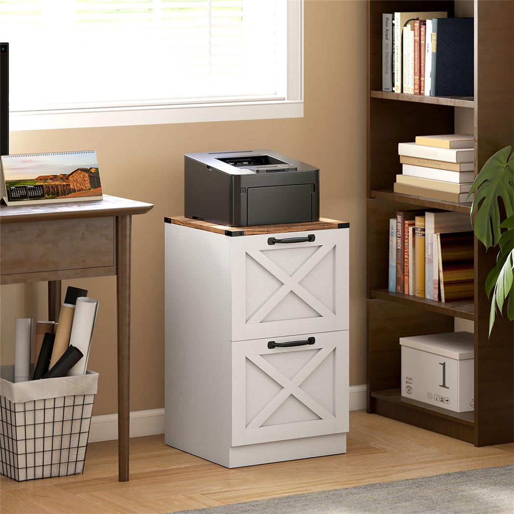 Cassettiera MARAX 2 CASSETTI, cm 40x40x71, in Legno, colore Bianco
