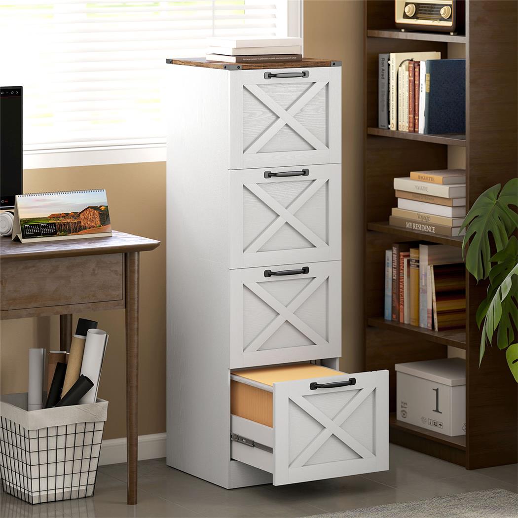 Cassettiera MARAX 4 CASSETTI, cm 40x40x131, in Legno, colore Bianco