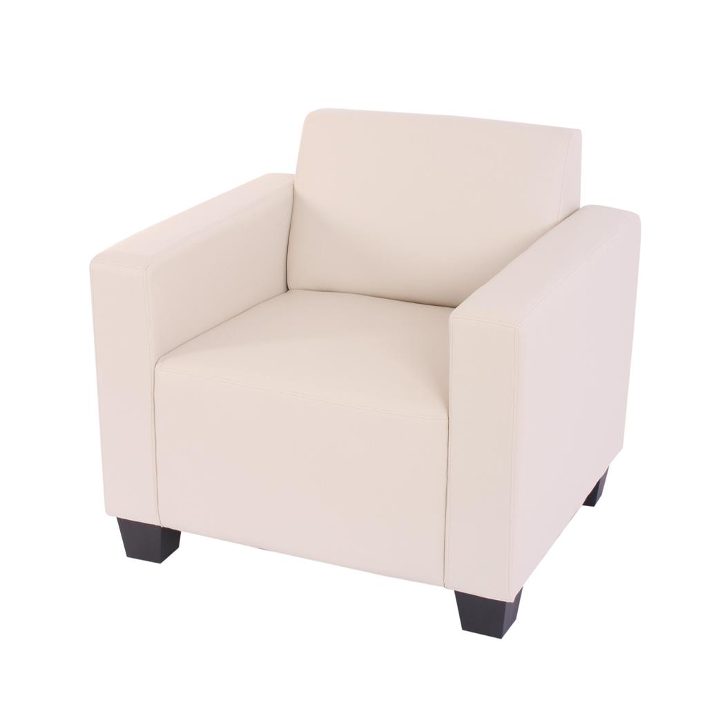 Poltrona a 1 posto LYON, Design e Comfort, in Pelle colore Crema