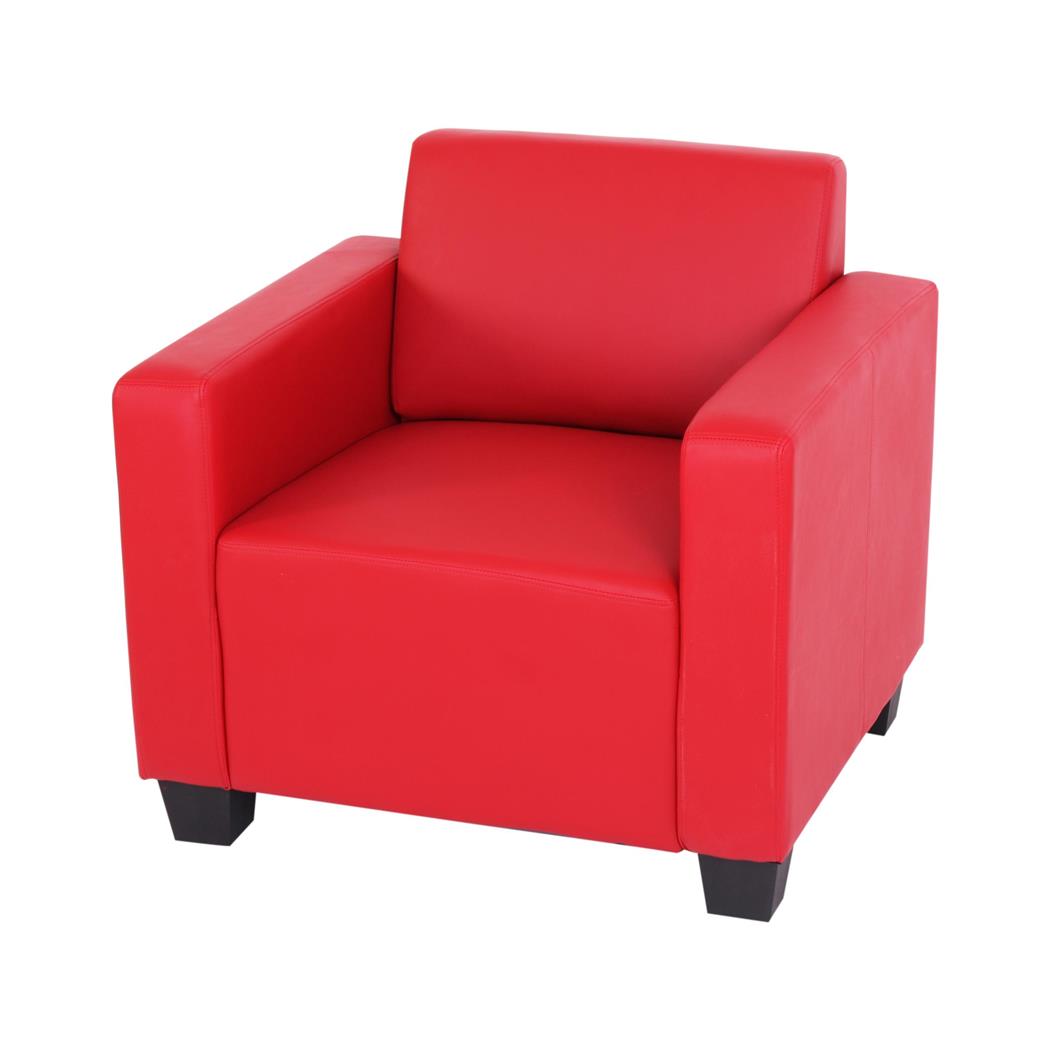 Poltrona a 1 posto LYON, Design e Comfort, in Pelle colore Rosso