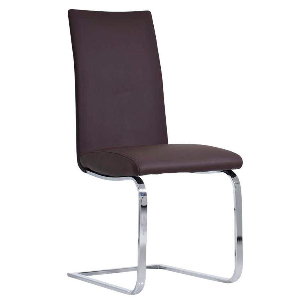 Sedia per Ospiti / Sala Attesa IASO, Design minimalista e Alta qualità, Struttura in metallo, in Pelle colore Marrone