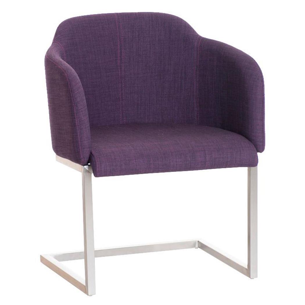 Poltrona di Design TOKIO TESSUTO, Struttura in acciaio, Comodo sedile imbottito, in Tessuto Viola