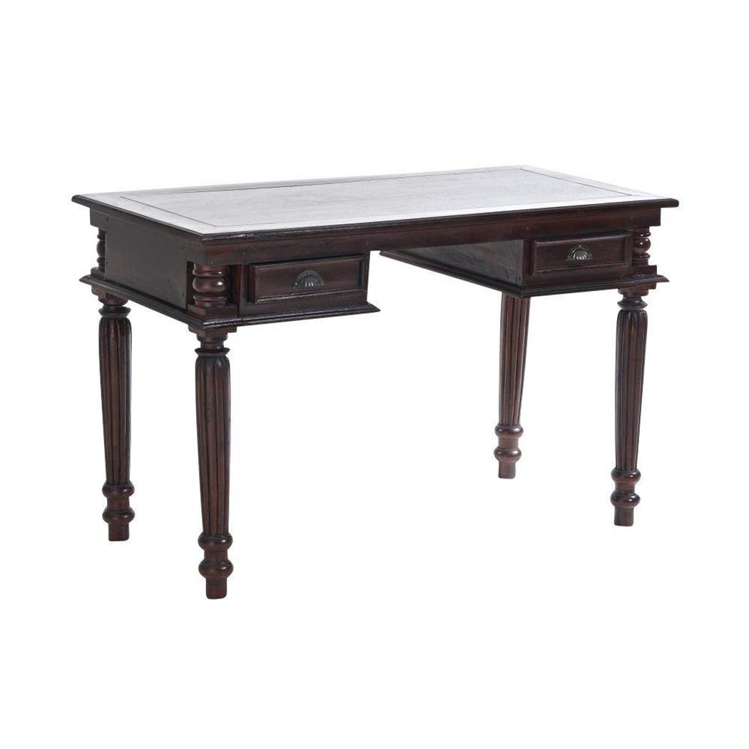 Pregiata Scrivania LUCAS, stile Classico, misure cm 130 x 82,5 x 60, in Legno color Marrone