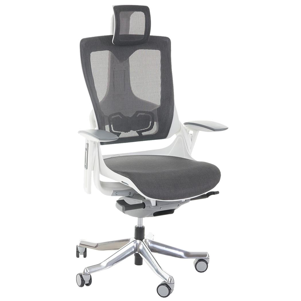 Sedia Ergonomica NIGER, Completamente Regolabile, Eccellente qualità, Uso 8 ore, colore Grigio