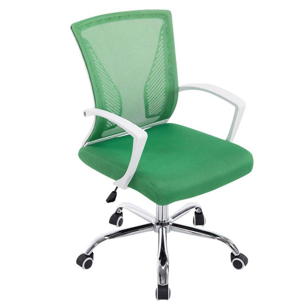 Sedia da ufficio CUBA, Sedile imbottito, Schienale in rete, Design moderno con Base cromata, Verde