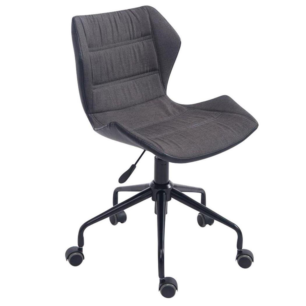 Sedia da ufficio LAREDO, Design geometrico, Struttura in Metallo, Seduta in Tessuto, colore Grigio Scuro