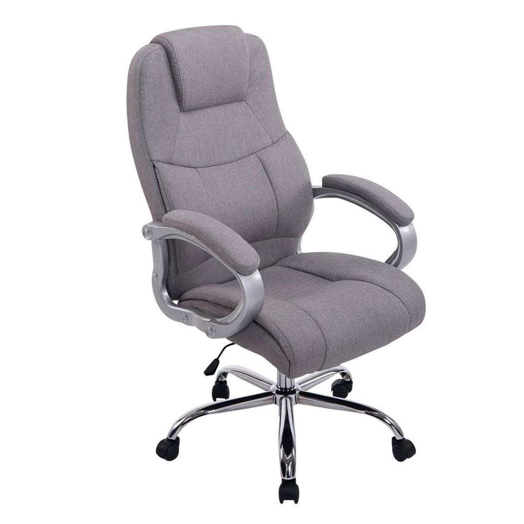 Poltrona da ufficio BOSTON TESSUTO, Imbottitura spessa, Resistente fino a 150kg, Base cromata, in Grigio