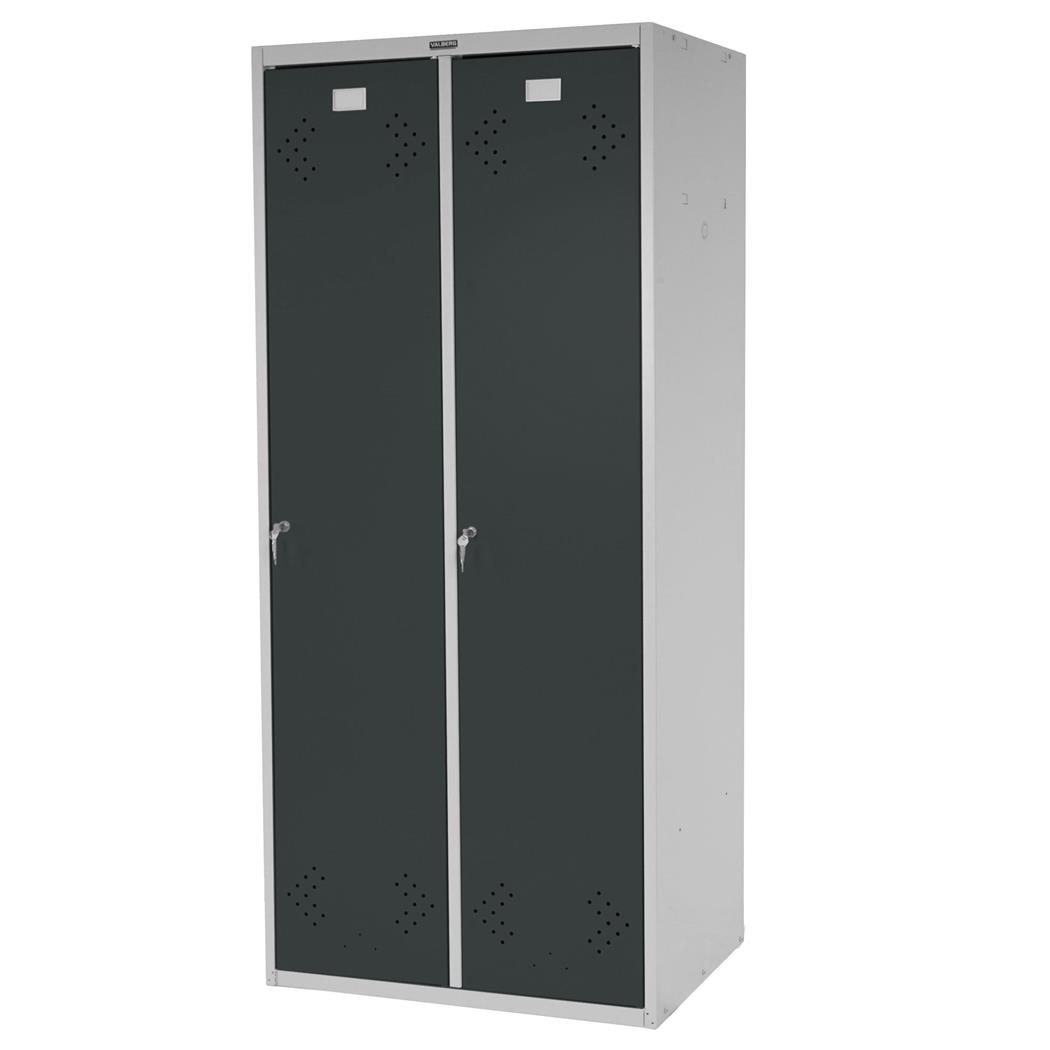 Armadietto FRIDA, cm 183x81x50 in Acciaio, Due Ante Battenti, colore Grigio Antracite