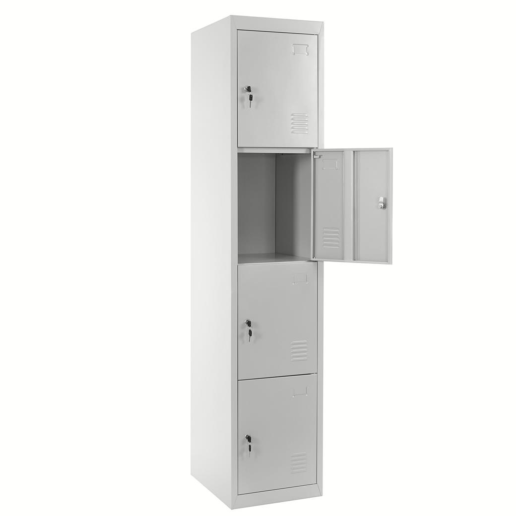 Armadietto casellario HILDUR, cm 180x38x45, in Acciaio, colore Grigio