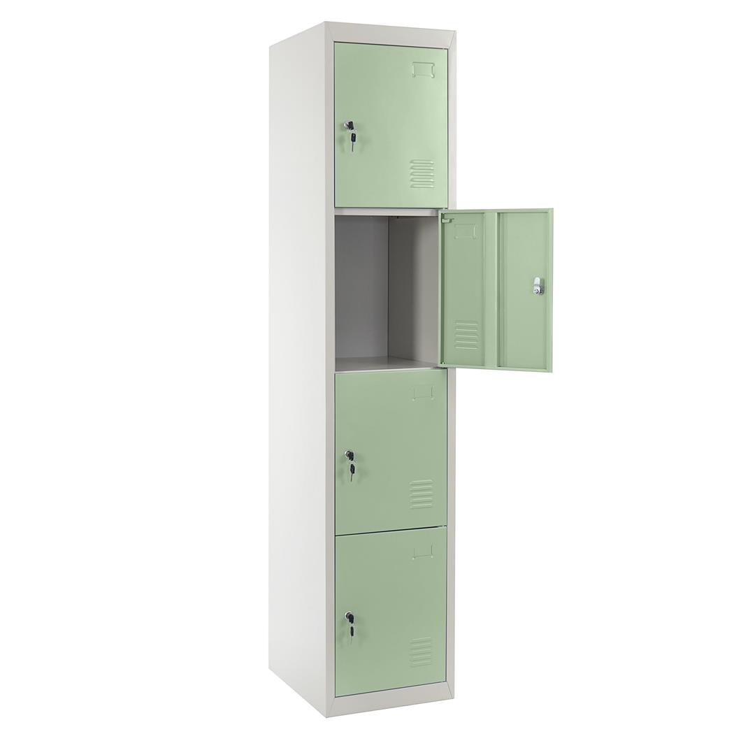 Armadietto casellario HILDUR, cm 180x38x45, in Acciaio, colore Verde