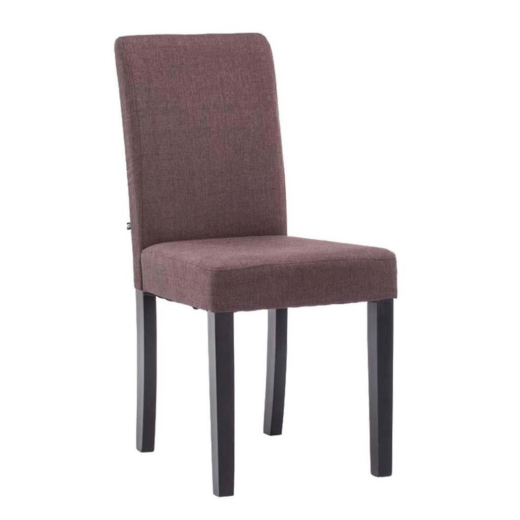 Sedia per Ospiti MITA TESSUTO, Imbottita, Gambe in Legno Nero, colore Marrone