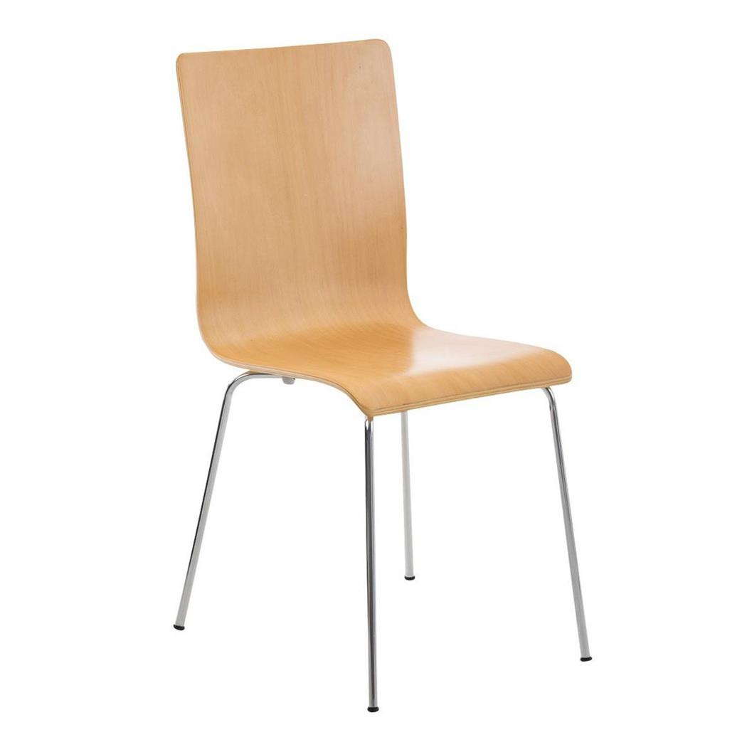 Sedia da Attesa PERRY, In Legno con Gambe in Metallo, colore Faggio