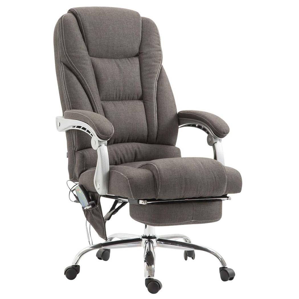 Poltrona da ufficio COMODITY MASSAGE TESSUTO, Poggiapiedi Estensibile, Funzione massaggiante, in Grigio scuro