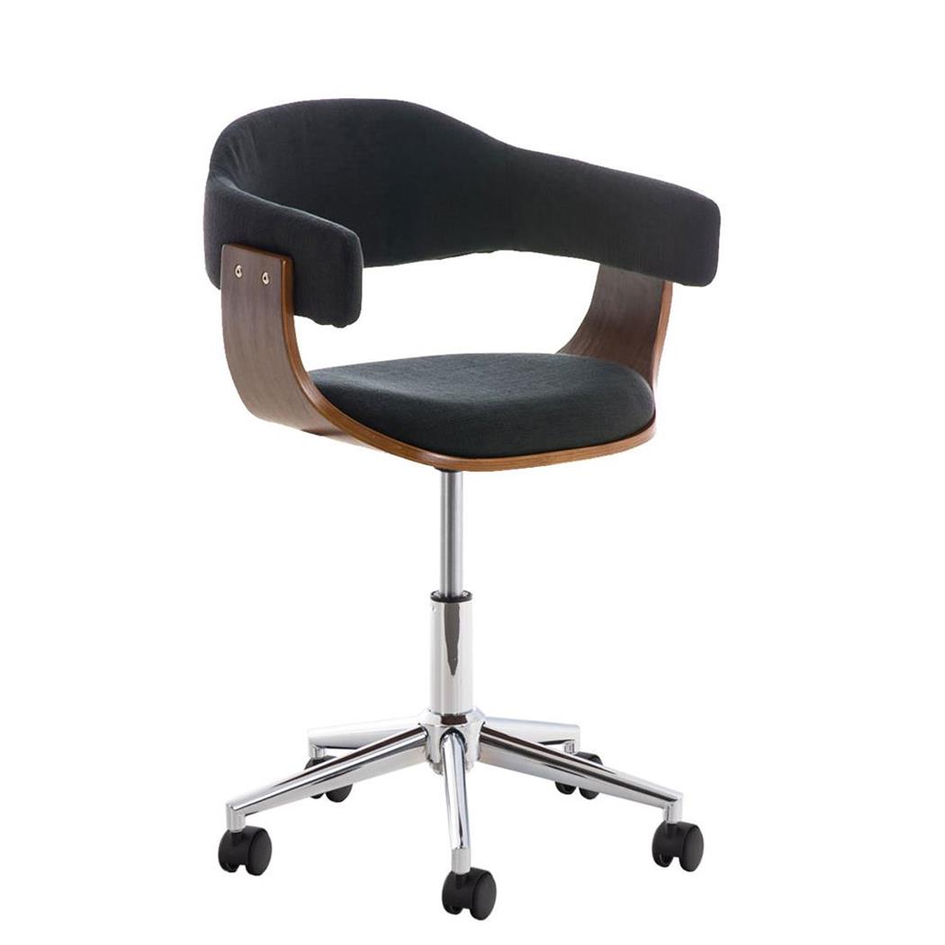 Sedia di design LAILA TESSUTO WENGÈ, Design Moderno, Comoda imbottitura, color Nero