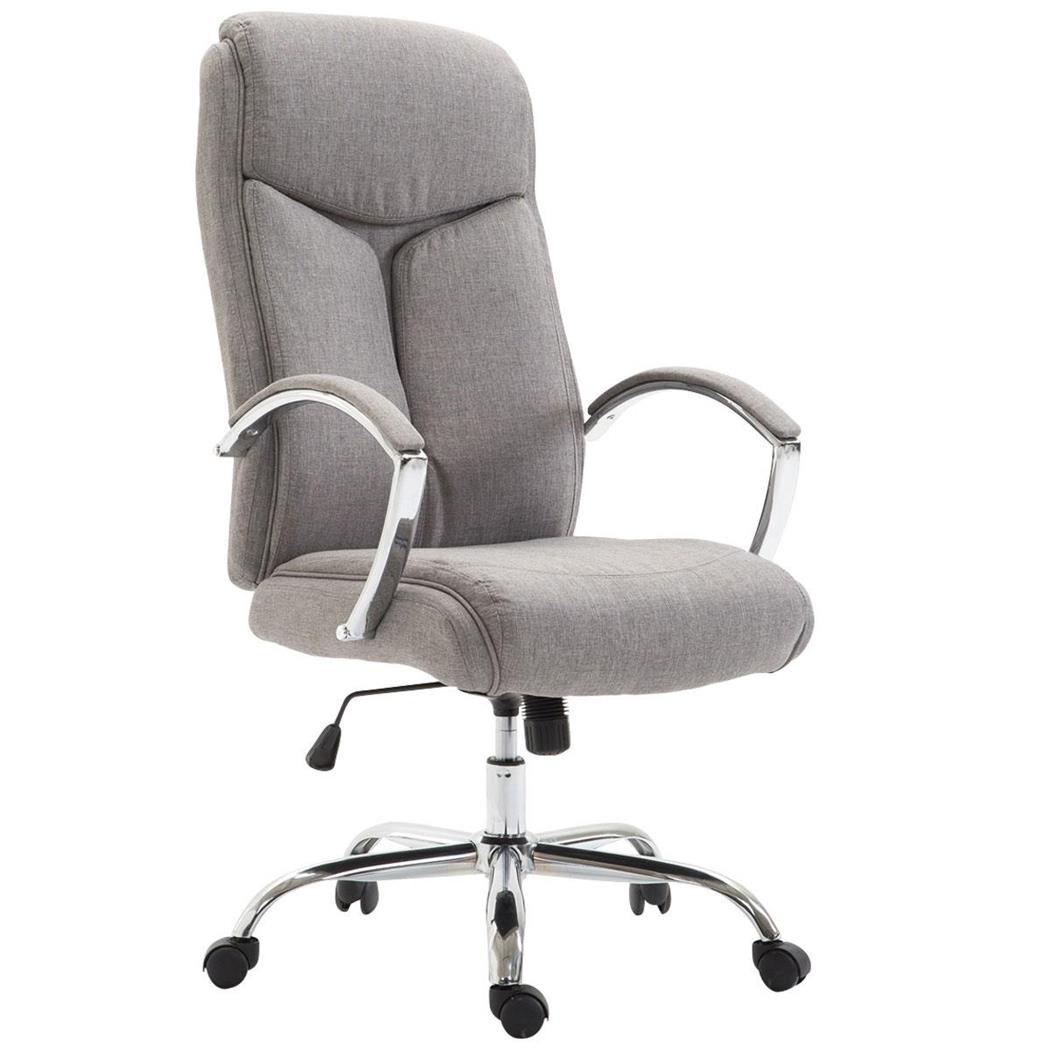 Poltrona da ufficio BAUDY TESSUTO, Elegante design, Basculante, color Grigio chiaro