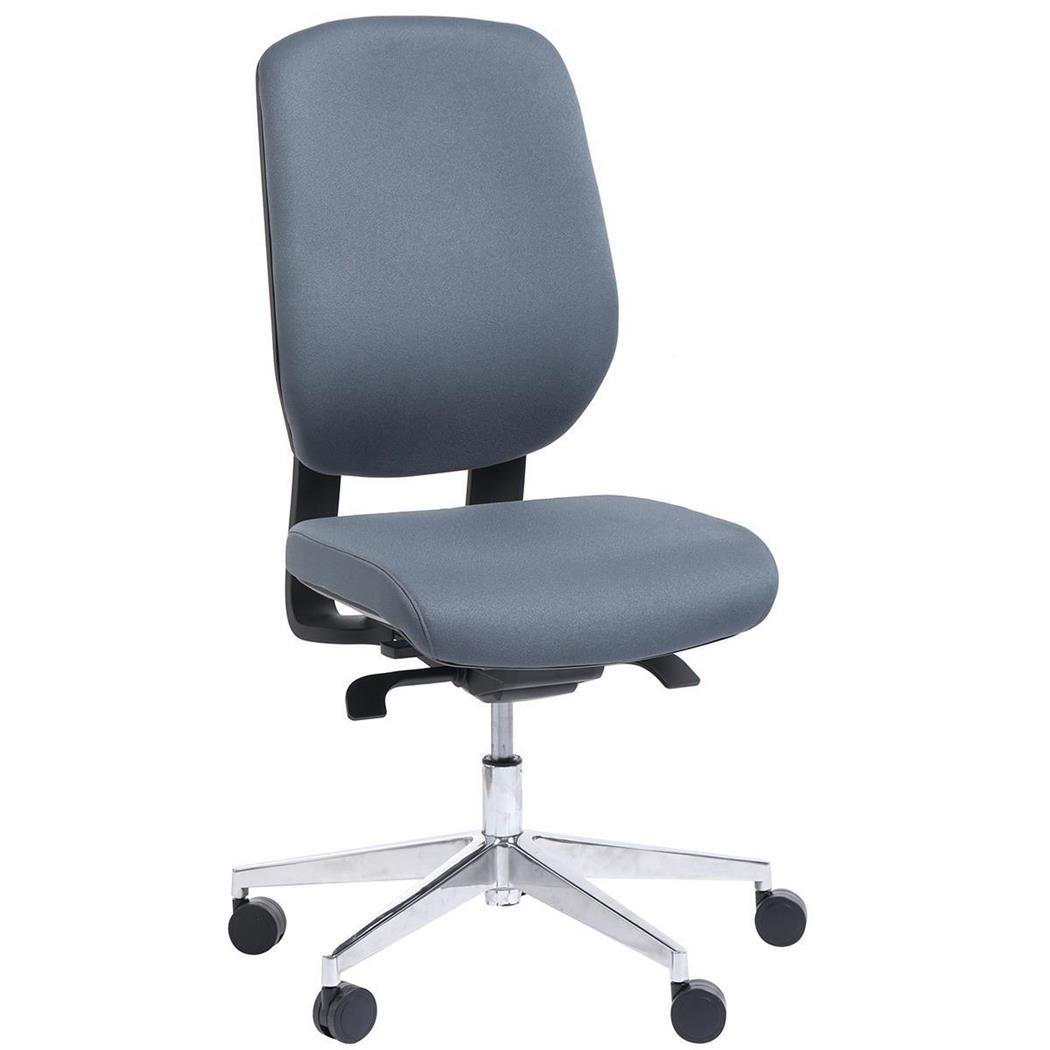 Sedia da ufficio RIKI, Tessuto Ignifugo, Ergonomica, Schienale Regolabile, in color Grigio