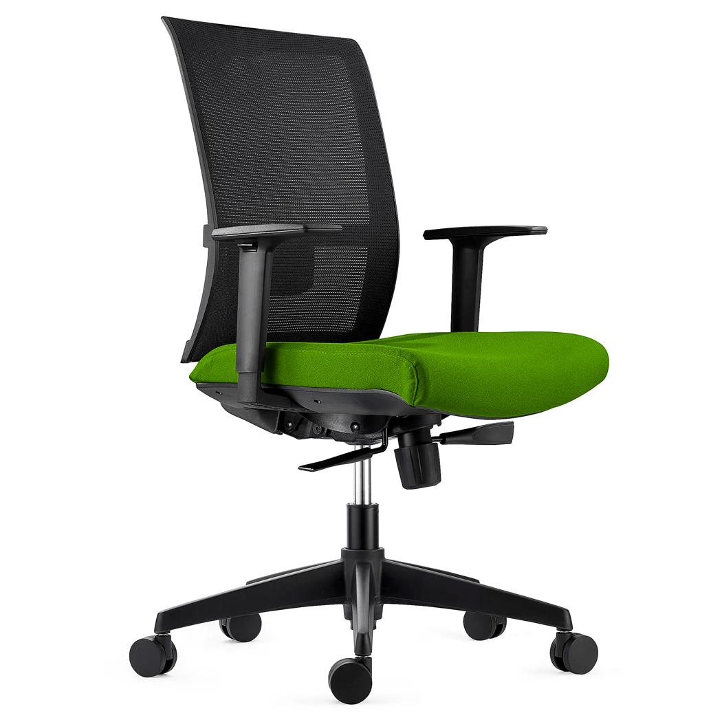 Sedia Ergonomica EXON, Supporto Lombare, in Tessuto e Rete colore Verde