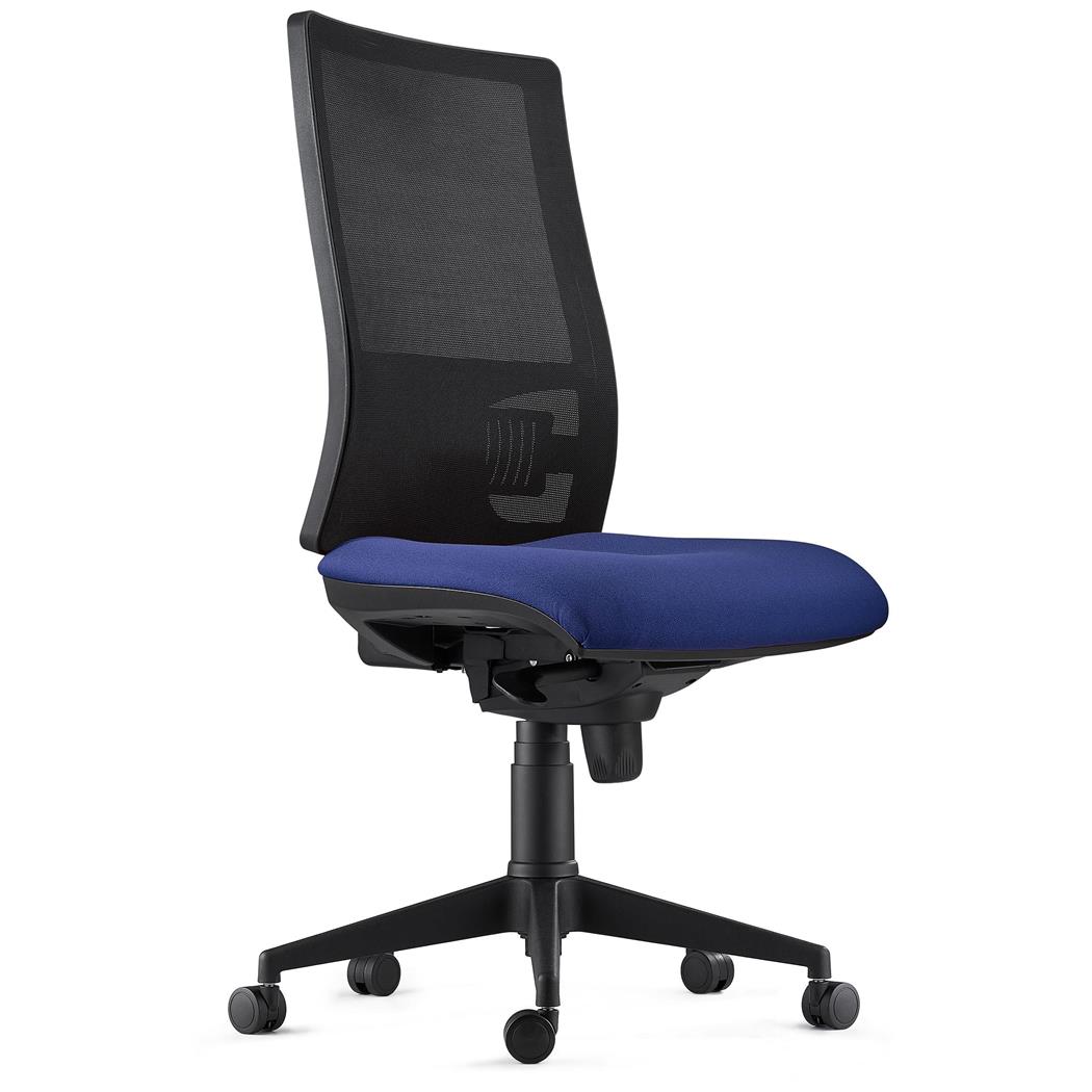 Sedia Ergonomica EMERSON, Schienale Regolabile, Rivestimento Ignifugo, color Blu Scuro