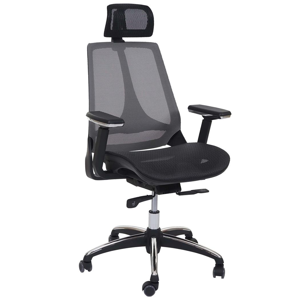 #DEMO Sedia ergonomica ALAN, Meccanismo Sincronizzato, Uso 8 Ore, in Rete Traspirante Nero/Grigio