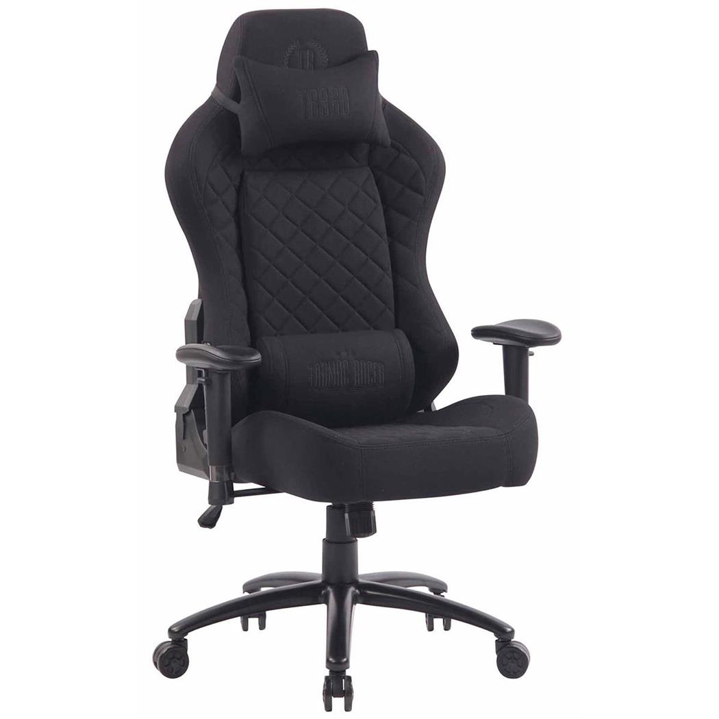 Sedia Gaming MAXIM, Design Esclusivo, Confortevole, Tessuto, Nero