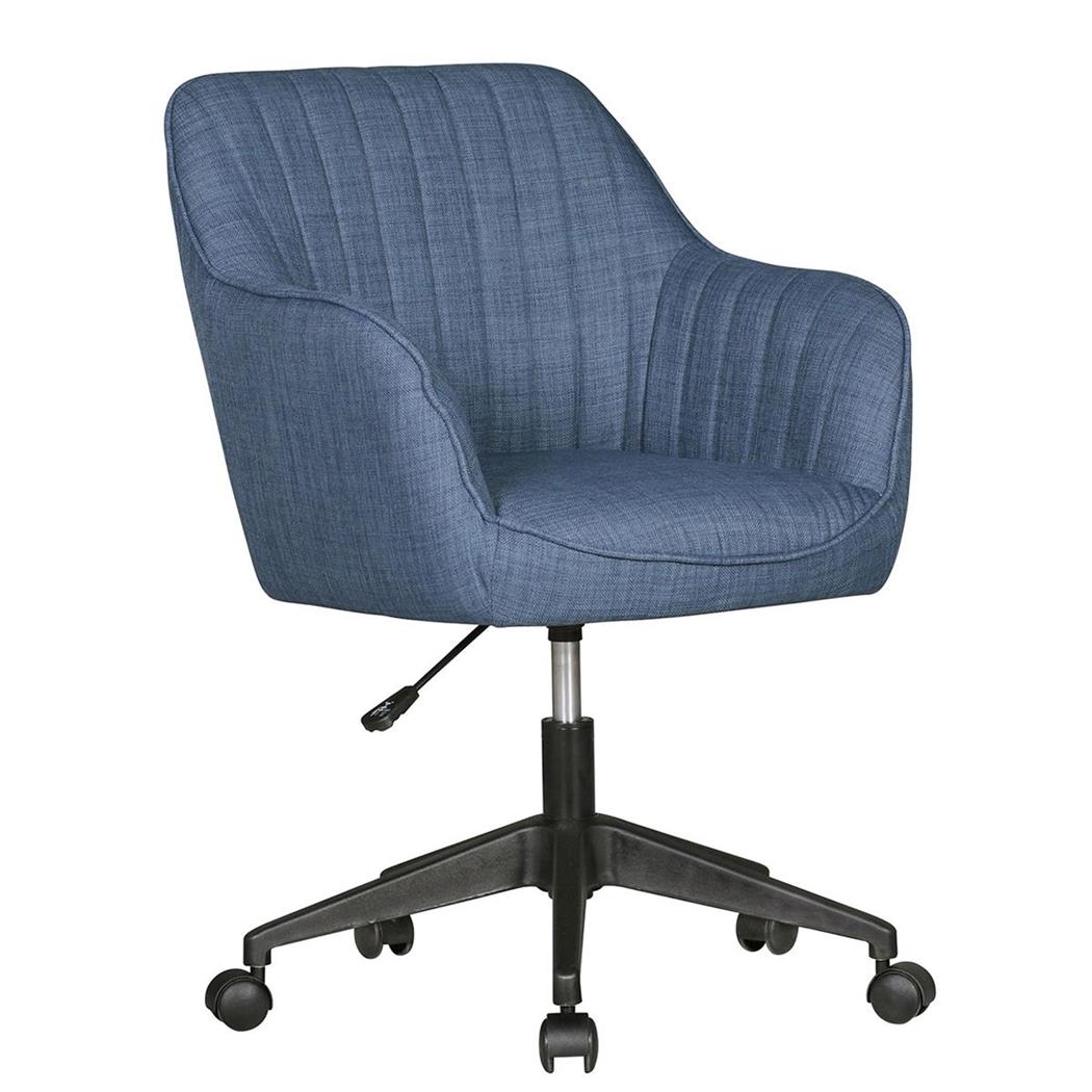 Sedia da ufficio MARLA, Imbottita, Design Moderno, Tessuto, Blu