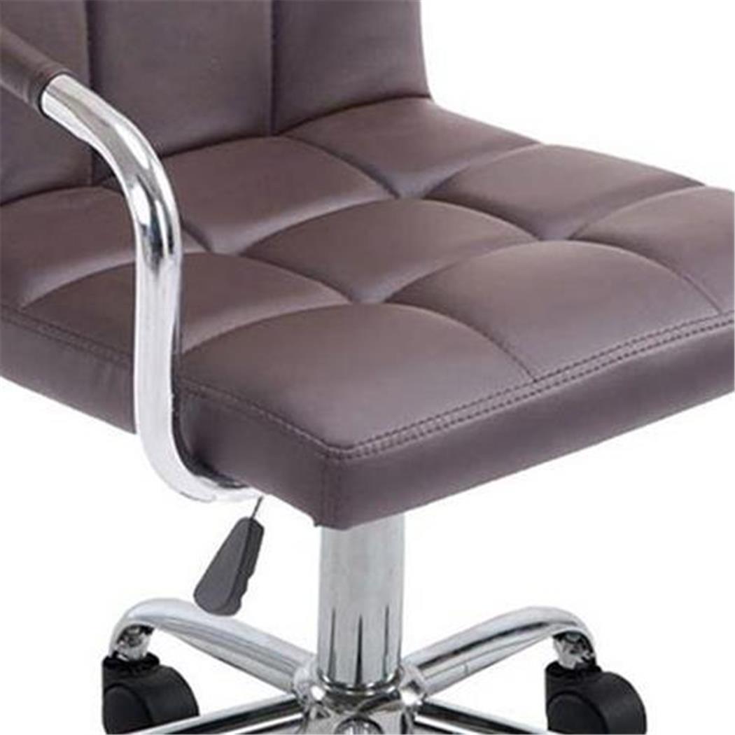 Sedia girevole BETTY, Imbottita, Struttura in Metallo, in Pelle color Marrone