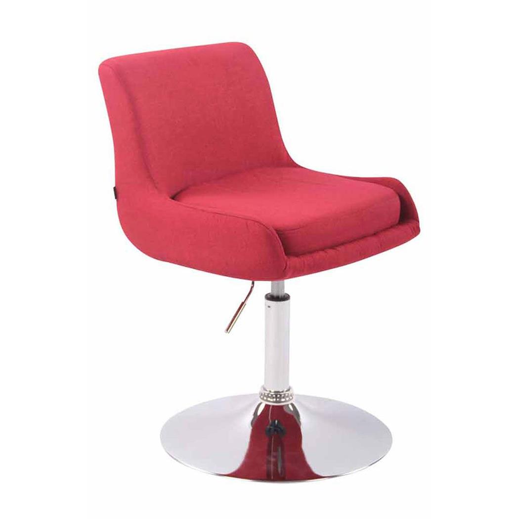 Sgabello Ospiti ASIA, Regolabile, Base in Metallo, Tessuto, Rosso