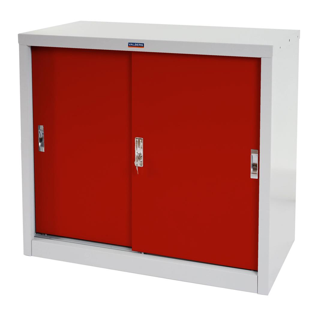 Mobile per archivio RODRY, 83x91x46cm, in Acciaio, Rosso