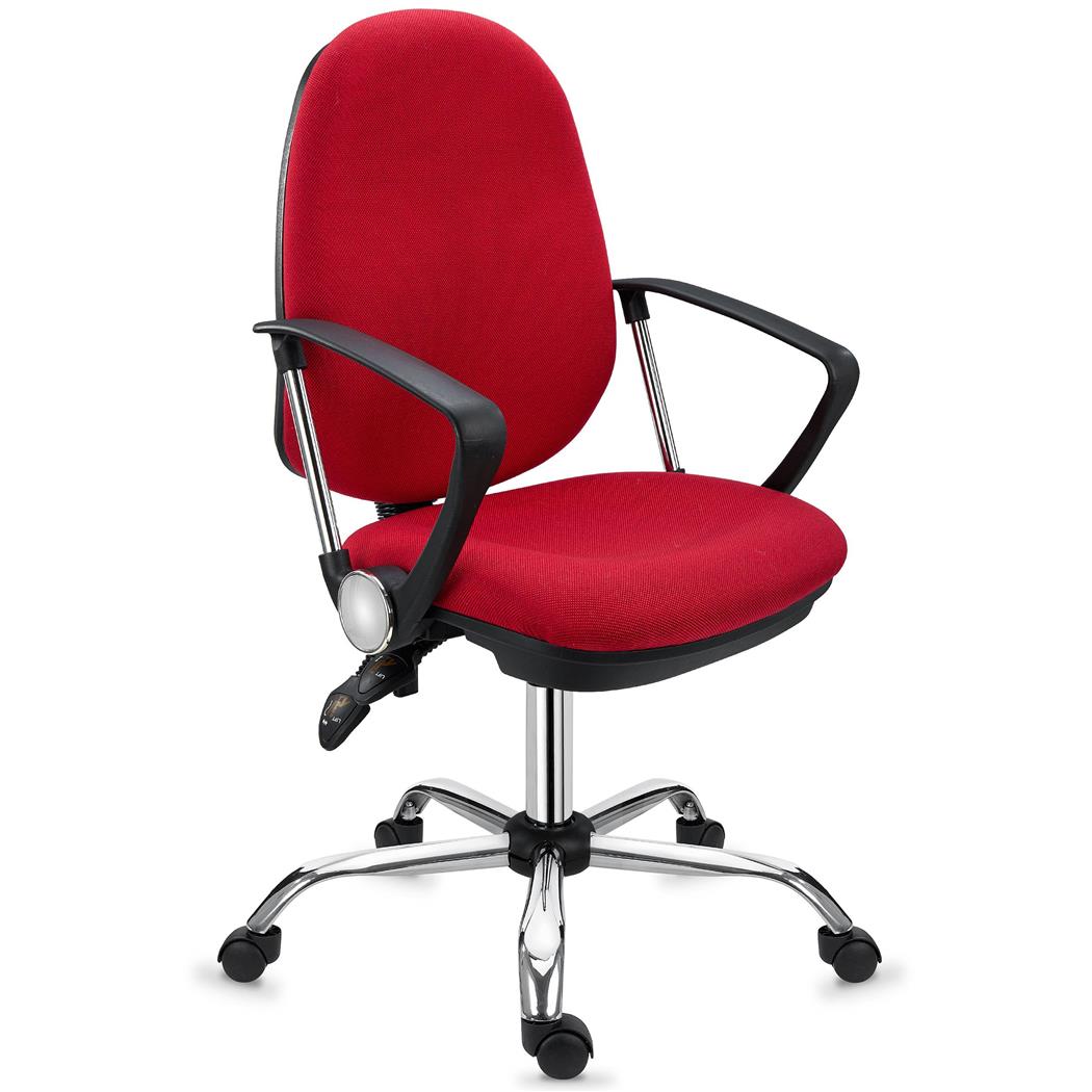 Sedia Ergonomica ROMA, Regolabile, Struttura e Base in Metallo, in Rosso