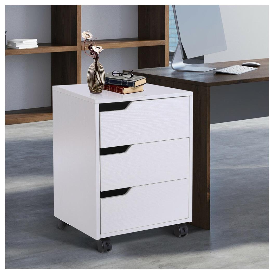 DEMO# Cassettiera con Ruote YOKU, 40x50x57,5 cm, in Bianco