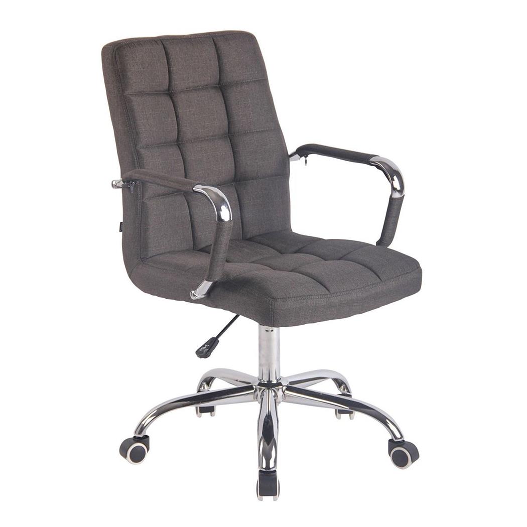 Poltrona da ufficio DELAN PRO, Design Moderno, Cuciture a Vista, Tessuto Grigio Scuro