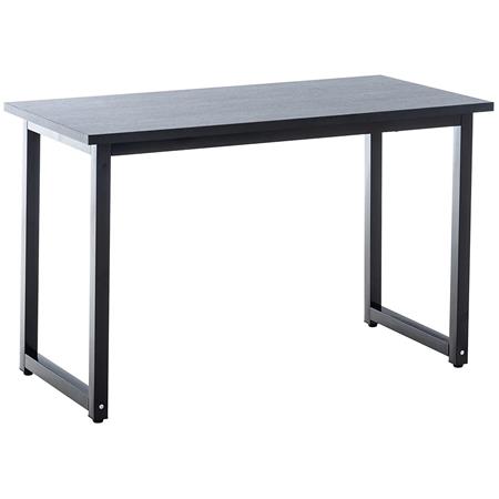 Tavolo per PC LEDA, 120x60x75cm, Telaio in Metallo, Piano in Legno Nero