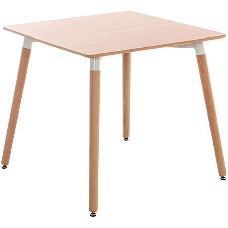 Tavolo da Appoggio BERGER, 80x80x75cm, Stile Nordico, in Legno, Ripiano Faggio