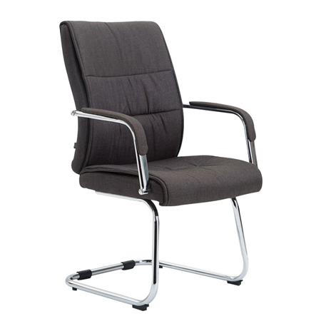 DEMO# Sedia per Conferenza HIBERT TESSUTO, Schienale Oscillante, Comoda Imbottitura, in Grigio Scuro